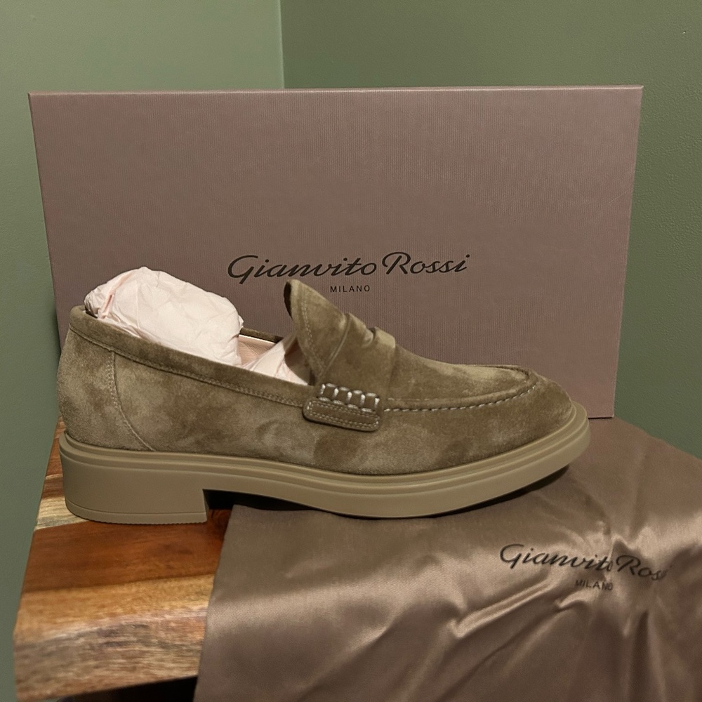 Gianvito Rossi  Camel Loafers